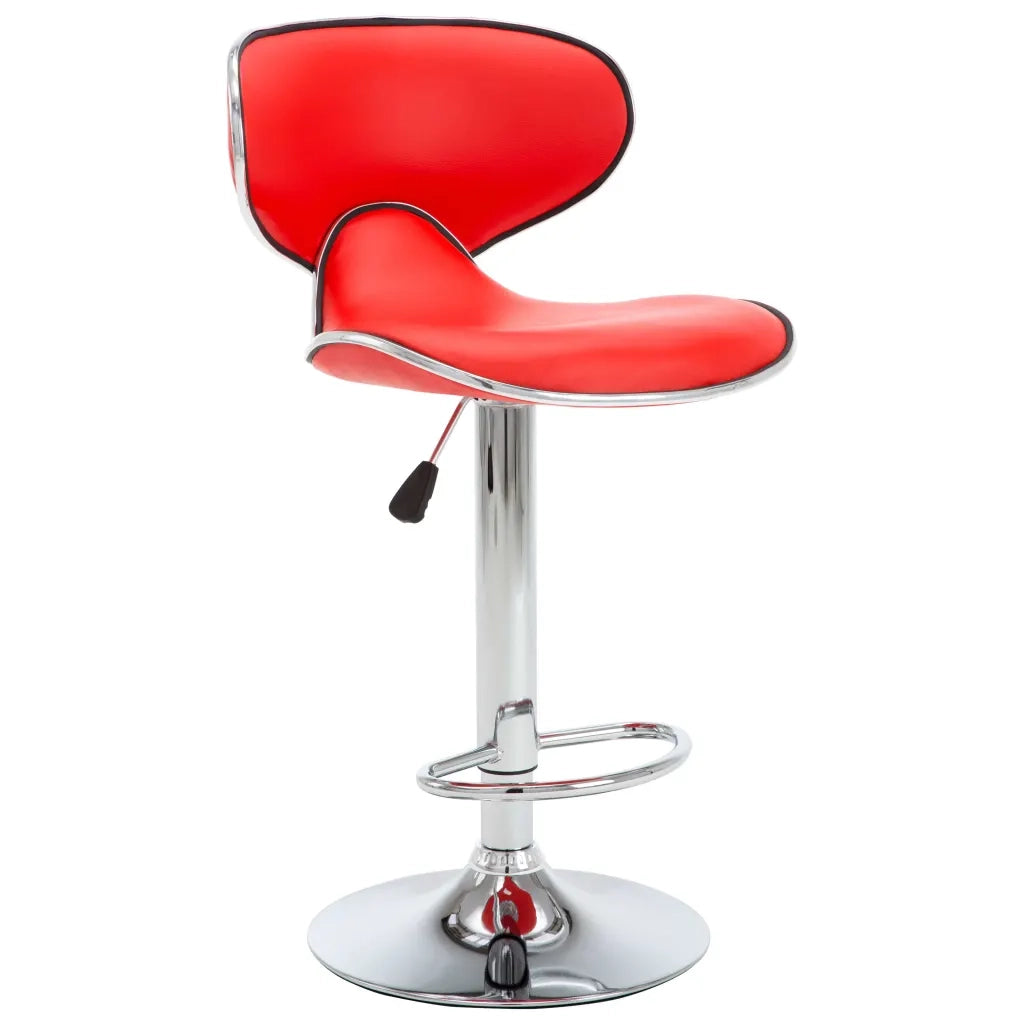 323645  Bar Stools 2 pcs Red Faux Leather 323645