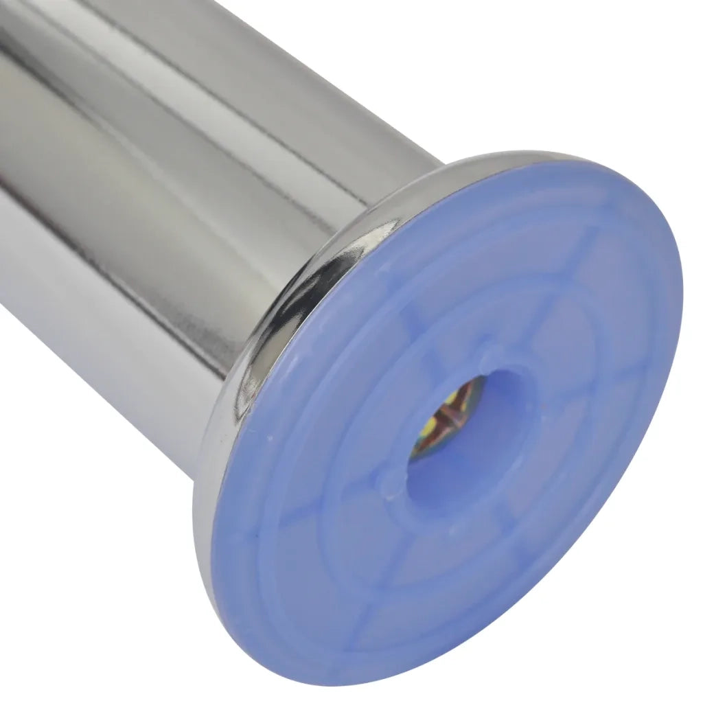 Piedini Rotondi per Divani 8 pz Cromati 120 mm 3051484