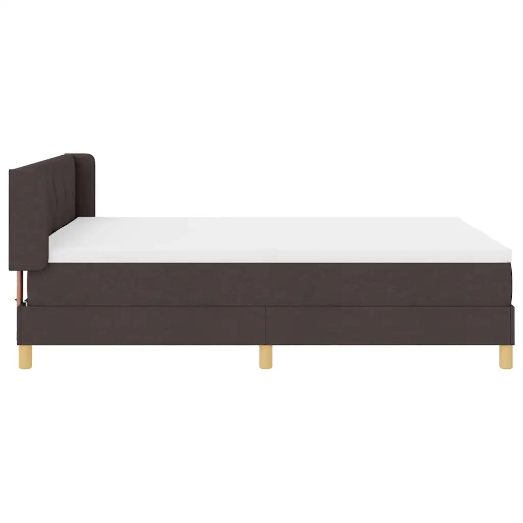 Letto a molle Marrone Scuro 190 x 140 cm Poliestere 3341352