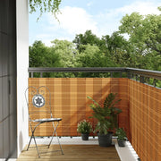 Paravento da Balcone Marrone Chiaro 500x80 cm in Polyrattan 156271