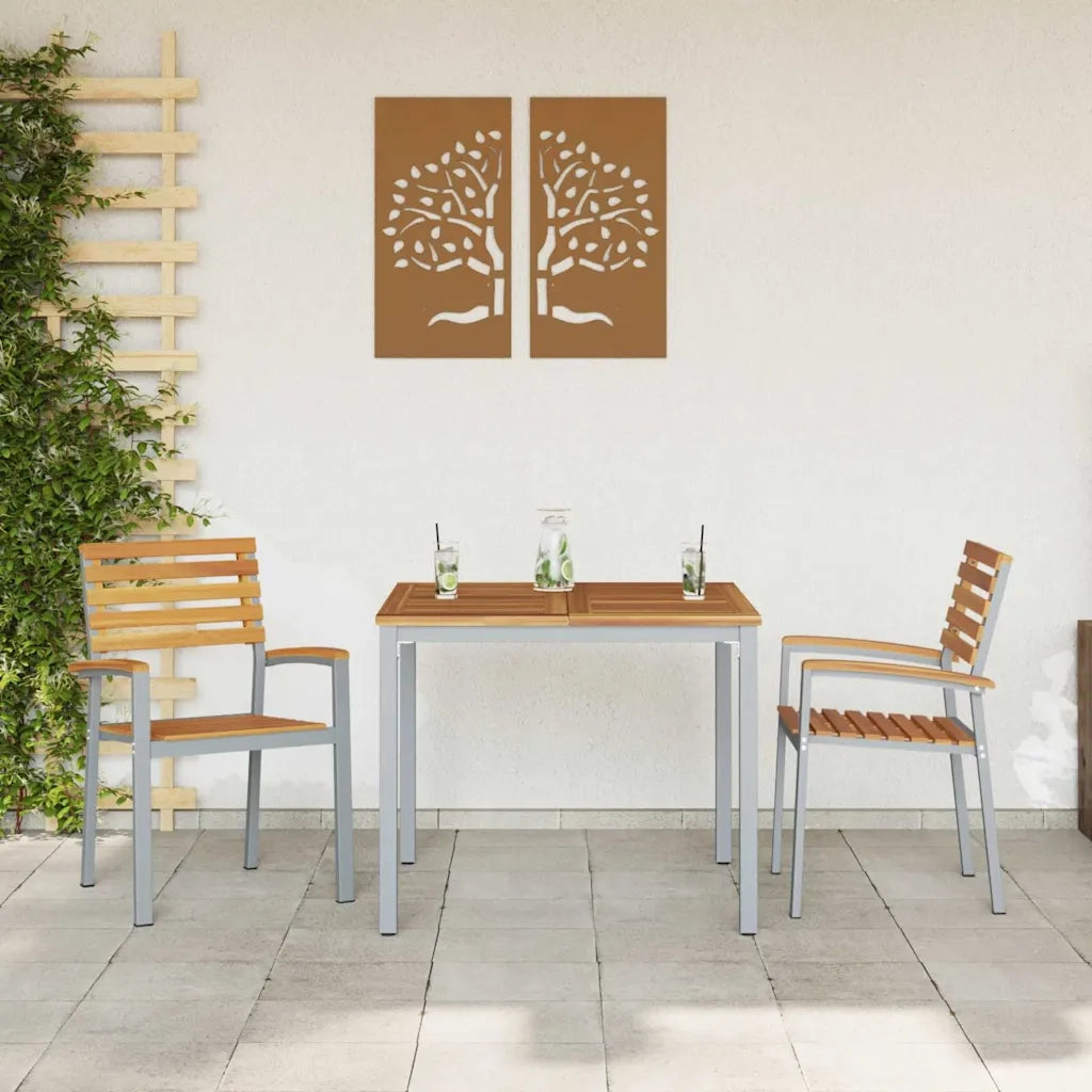 Sedia da Giardino 2 pcs Marrone 56 x 57 x 87 cm 4010624