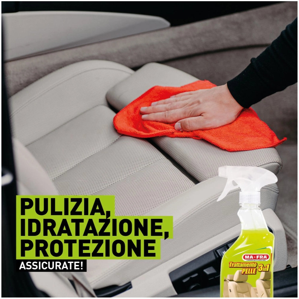 Trattamento 3 in 1 pelle per auto pulizia idratazione protezione 500 ml