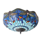 Plafoniera Tiffany Dragonfly Blue blu 2xE27 Ø41cm