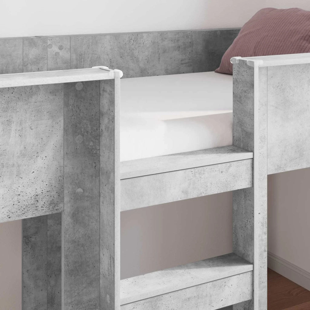 Letto a Castello per Bambini Grigio cemento 100 x 200 cm