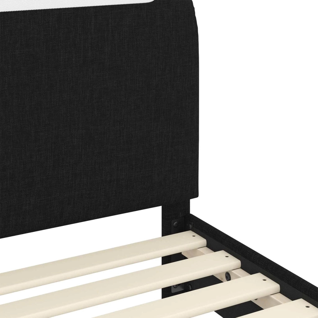 Struttura letto per bambini con testata Nero 70 x 140 cm 42011206