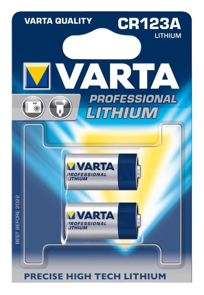 Varta CR123A-2 Professional Batteria Monouso CR123A Litio 3V 1600 mAh 2 pz colore Blu Argento
