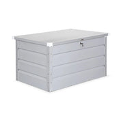 Baule da giardino in metallo, 285l, grigio alluminio