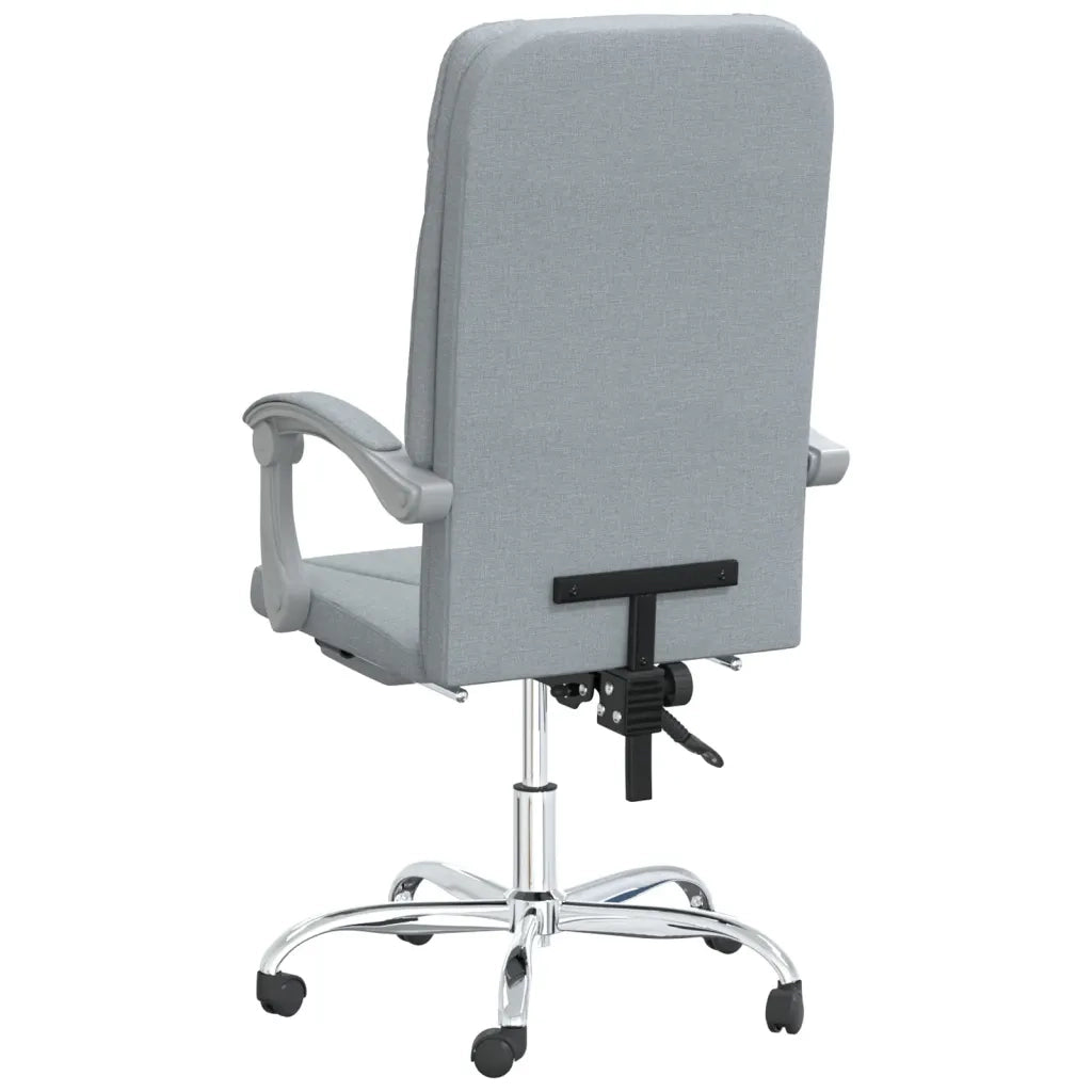 Poltrona da Ufficio Reclinabile Grigio Chiaro in Tessuto 349637