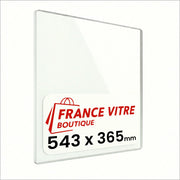 543 x 365 x 4 mm - Vetro per stufa a legna - vetro camino di ricambio - vetro per caminetto resistente al fuoco - France Vitre