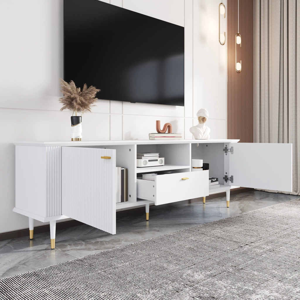 TV-Schrank bianco in MDF lunghezza 170 cm