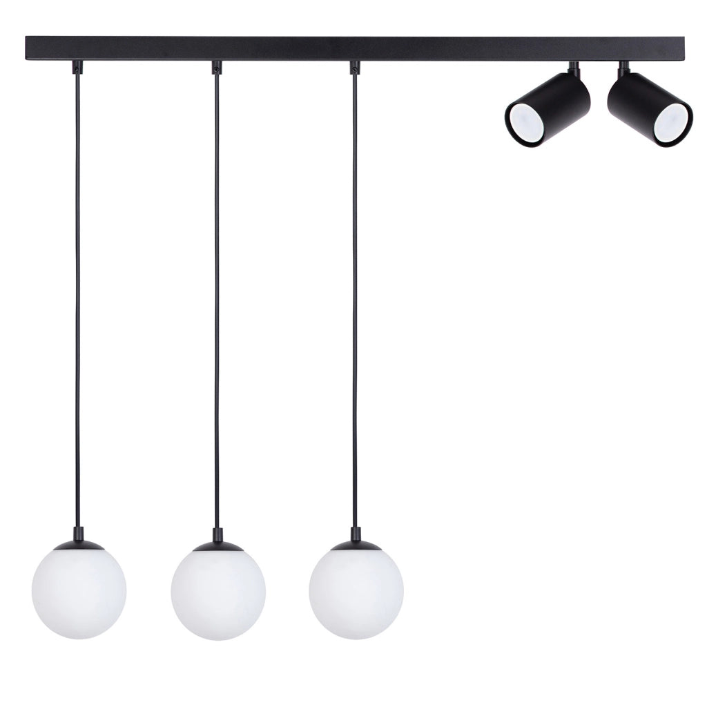 Lampada a sospensione moderna nera Tavira 5 luci Sigma