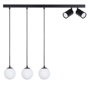 Lampada a sospensione moderna nera Tavira 5 luci Sigma