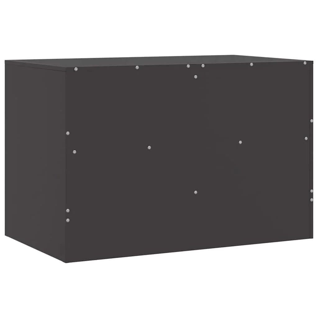 Mobile TV multimediale mensola TV credenza TV adatto per sala da pranzo soggiorno camera da letto 67 x 39 x 44 cm acciaio nero 02_0026147
