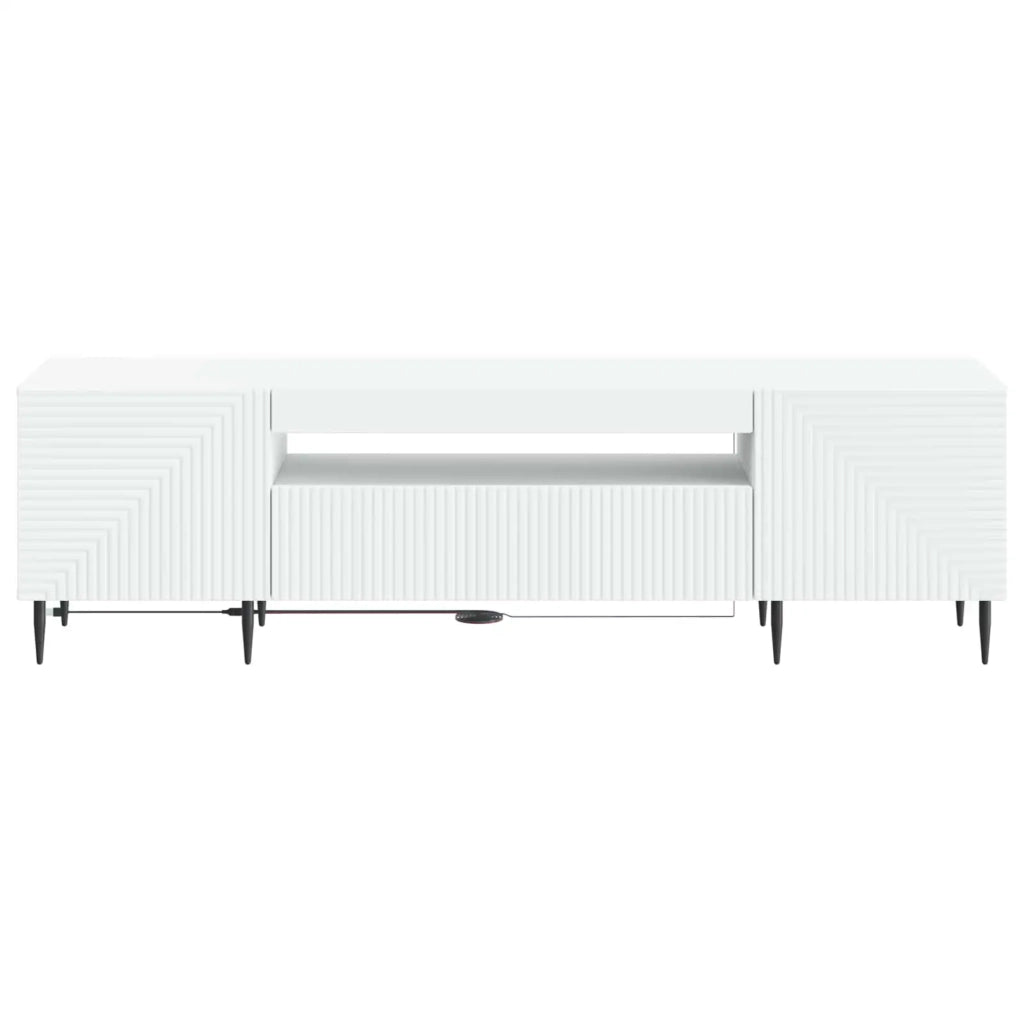 Mobile TV LED Bianco Legno ingegnerizzato 896905