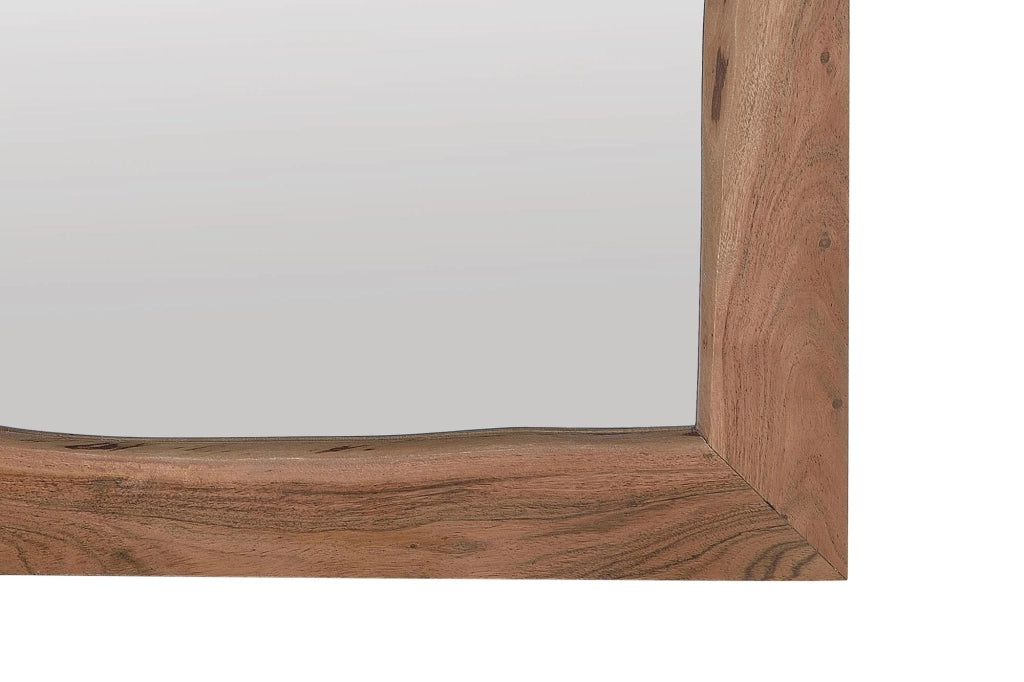 Specchio con cornice di legno di mango