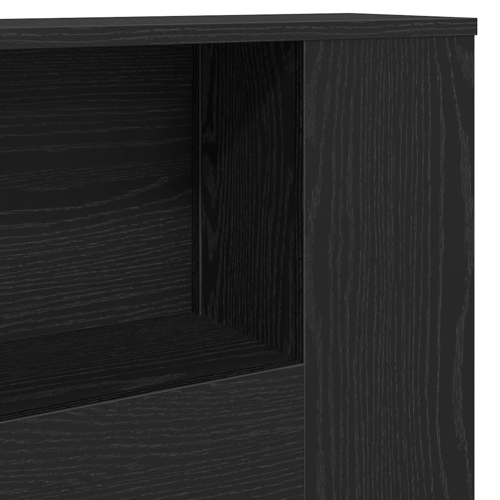 Testata del letto Rovere Nero Legno ingegnerizzato 862089