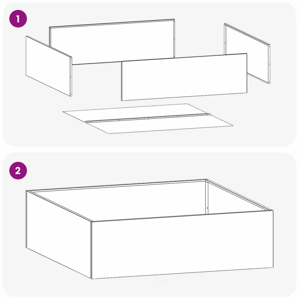 Vaso da giardino Antracite 80 x 80 x 20 cm 8005012
