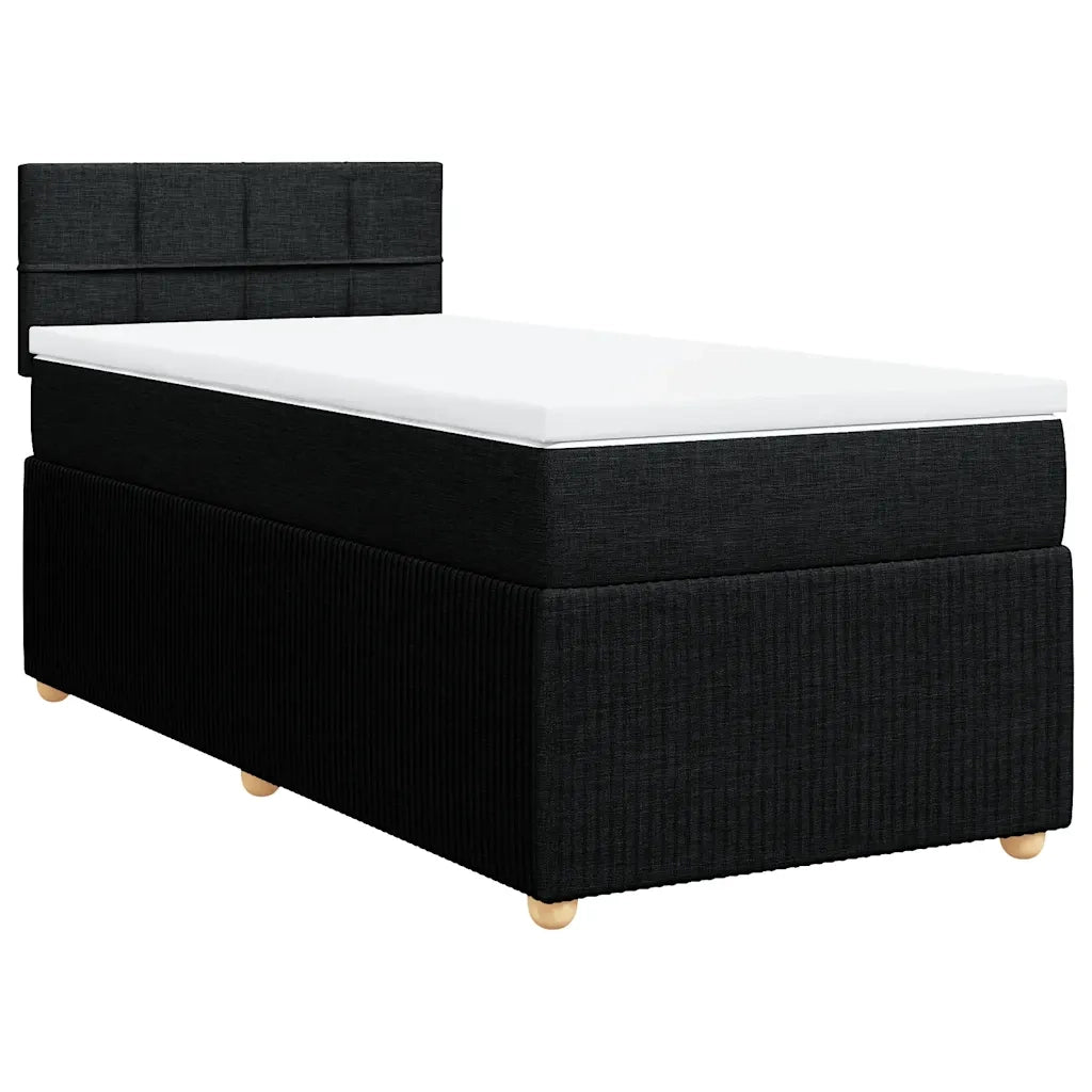 Giroletto a Molle con Materasso Nero 80x200 cm inTessuto 3287285