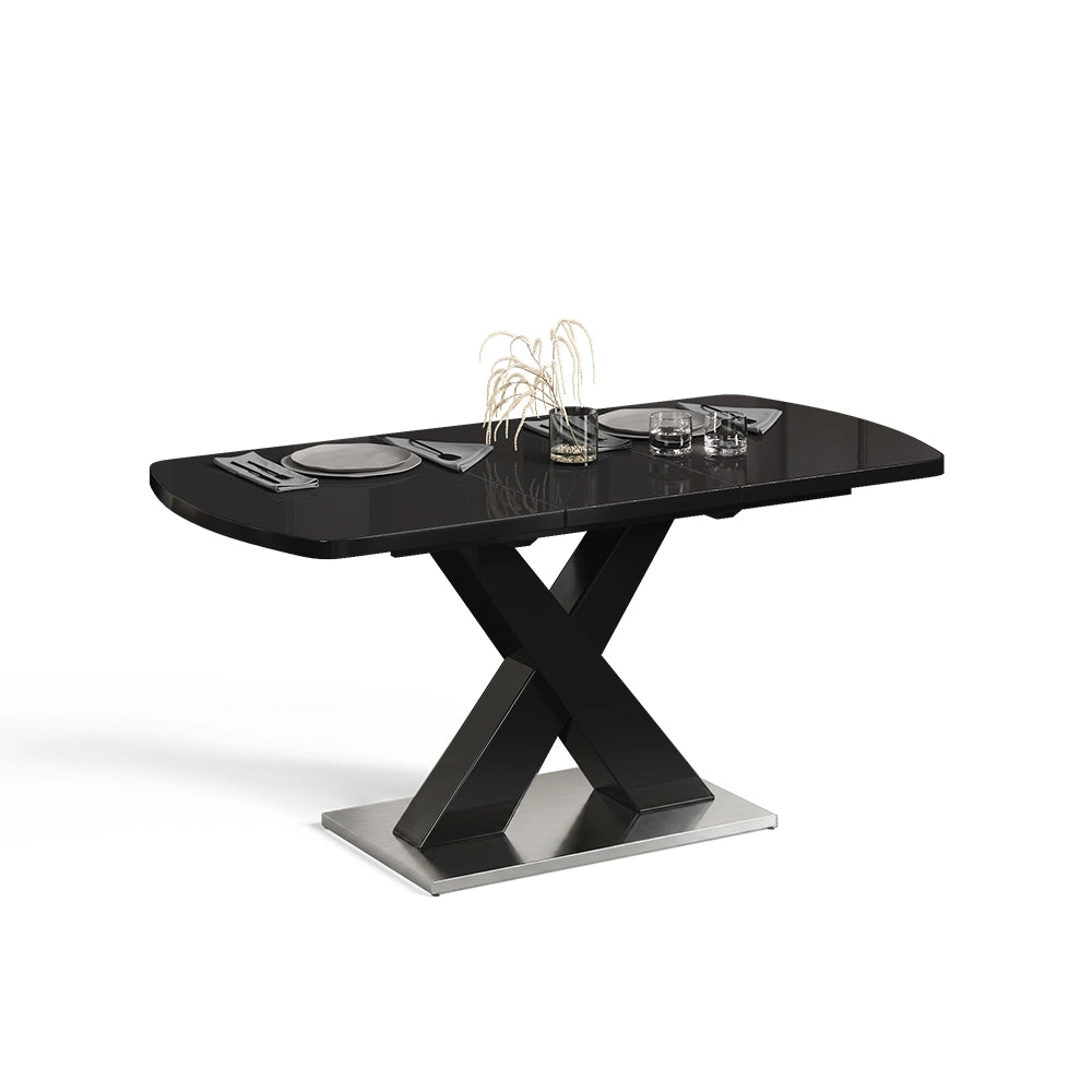 Tavolo da pranzo Chinto Nero 120 x 80 cm Estensibile Vicco