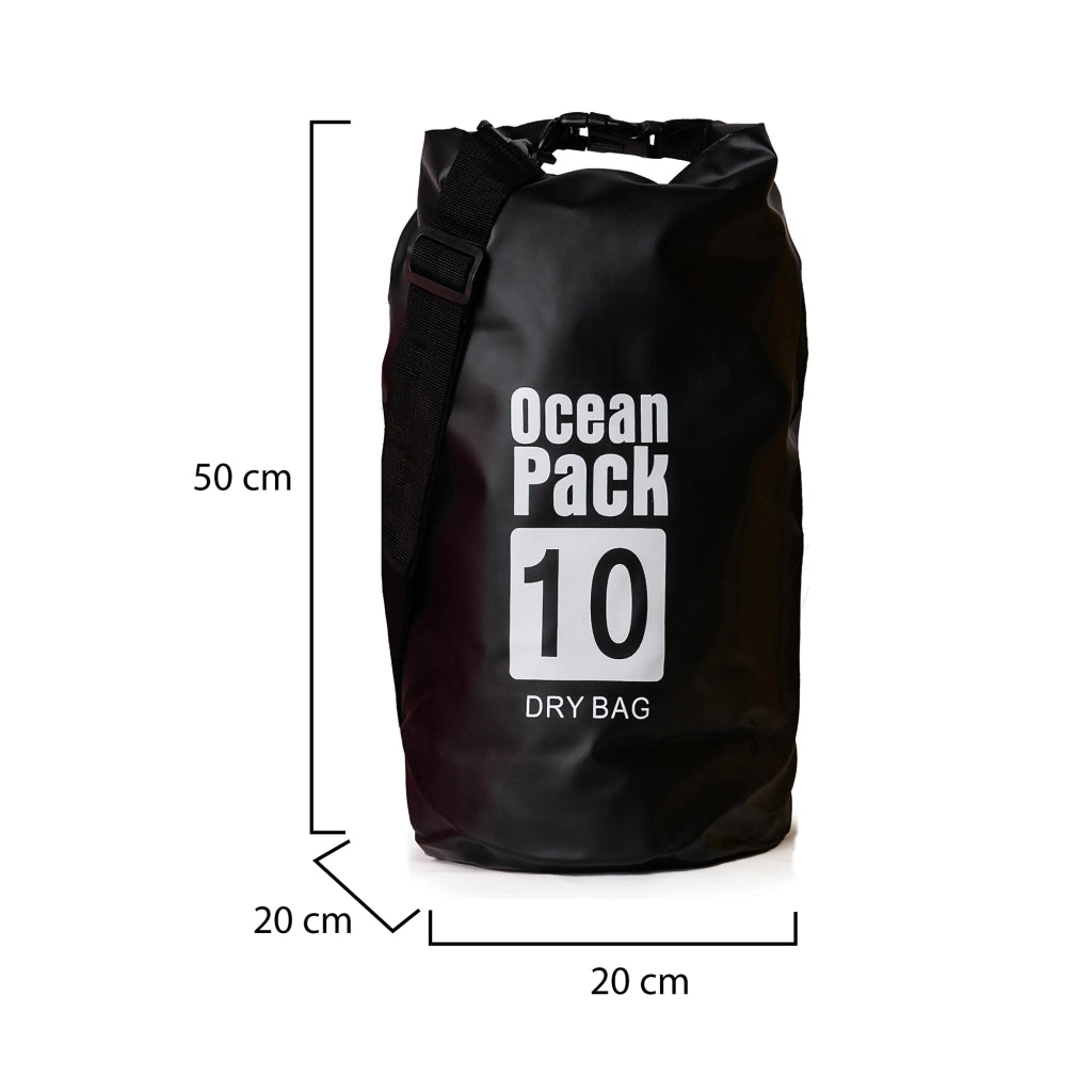 Senine, Borsa Impermeabile Capacità 10 lt, Nero