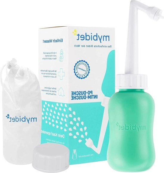 Bidet Portatile 3.0 - Doccia Vaginale per Pulizia Intima durante il Periodo Post Parto e Post Partum - con Sacchetto di Stoccaggio - Facile da Inflare - Problemi Analgi - Bidet Portatile Peri Bottle
