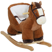 Cavallo a Dondolo Bambini Legno con Sicurezza ¨C zephmum ¨C Marrone