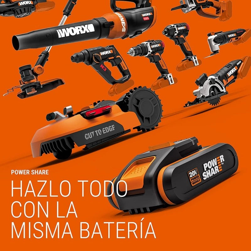 Decespugliatore multifunzione a batteria WG186E.92 Nitro 40 Volt Brushless senza batterie per taglio e potatura - Worx