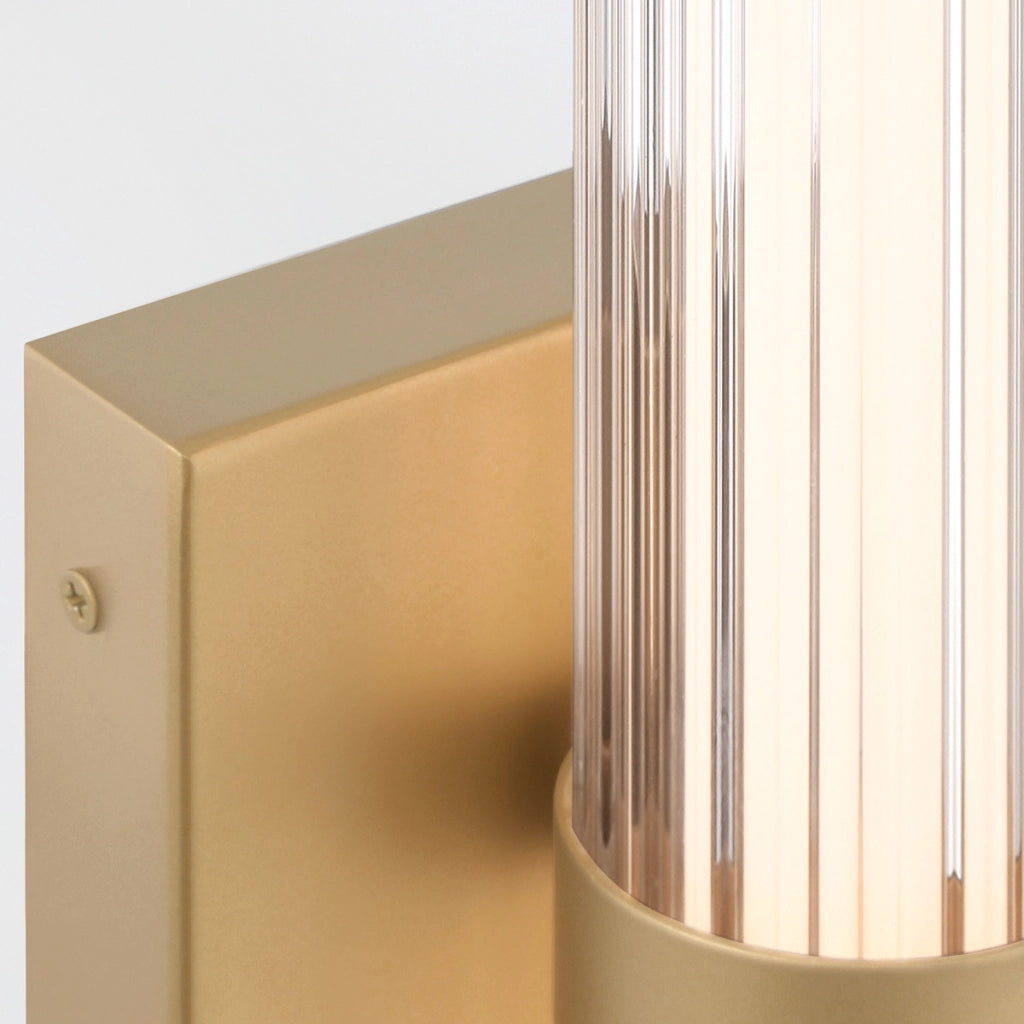 Applique bagno/esterno LED 14W oro 35cm IP44 Fayton