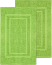 Set di 2 Badmatten in Cotone 100% - 50x80cm - Verde Mela