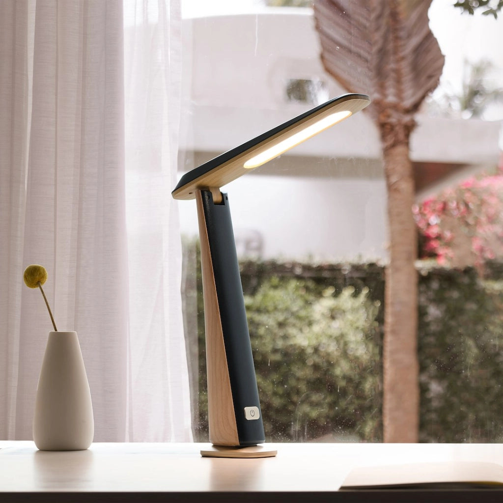 Lampada da scrivania TOP nera/marrone LED 4W dimmer CCT