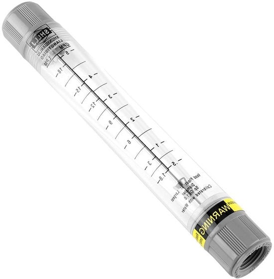 Flusso di tubo 0,5 - 5 GPM / 1,8 - 18 LPM realizzato in ABS e metallo per rilevatore di gasolio e gas industriale.