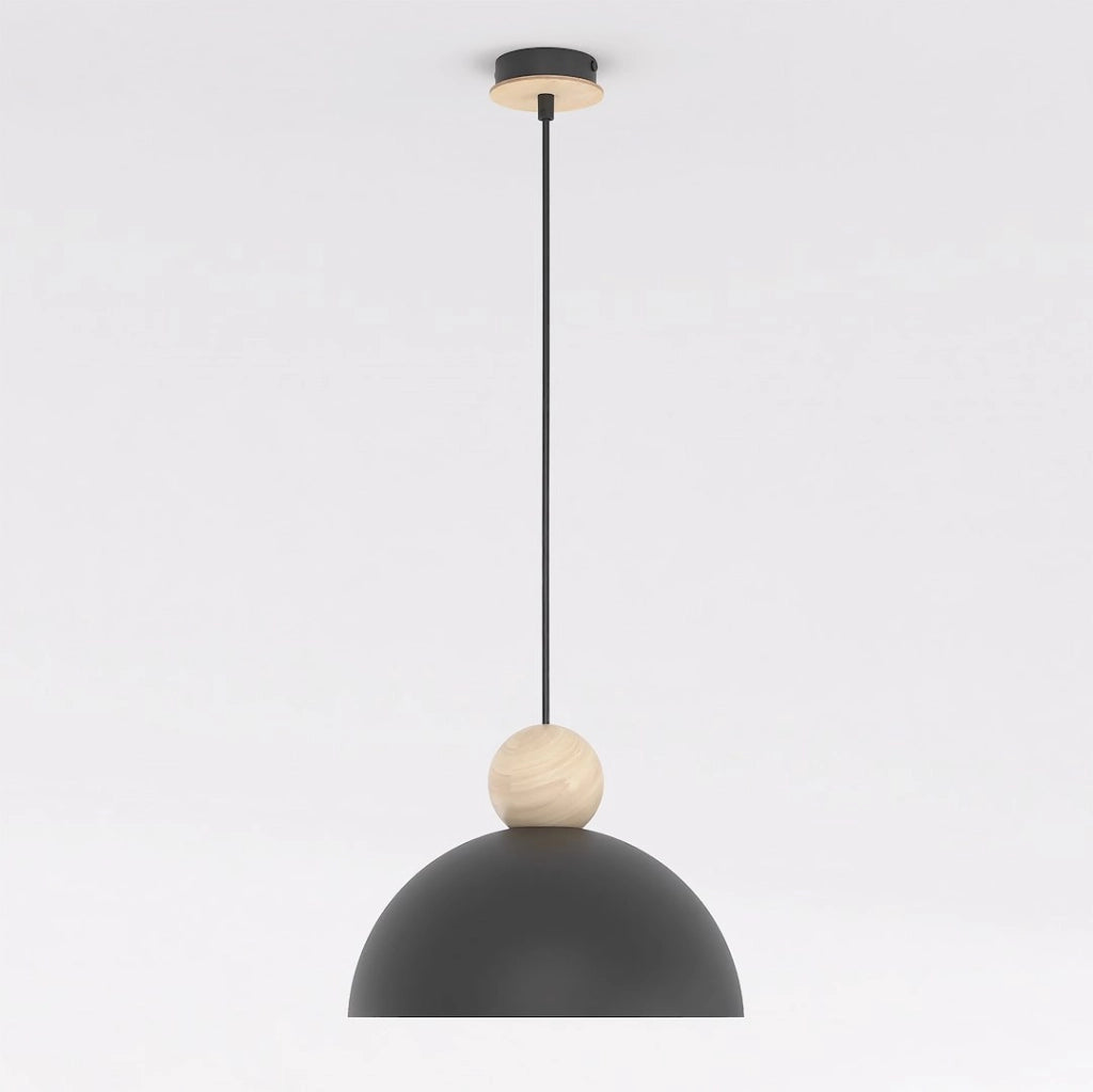 Lampada a sospensione KAKI 1xE27 nera beige Emibig