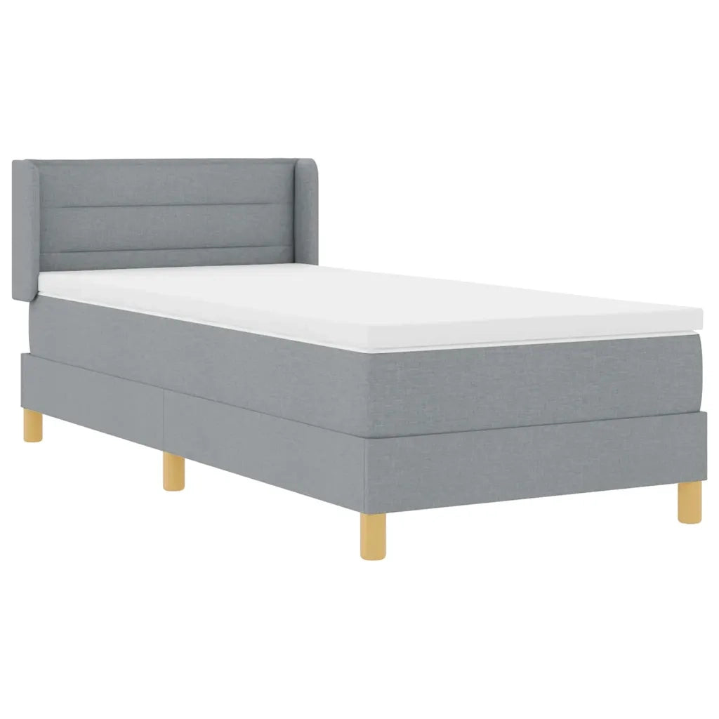 Letto a molle con materasso Grigio chiaro 200 x 80 cm Tessuto 3341195