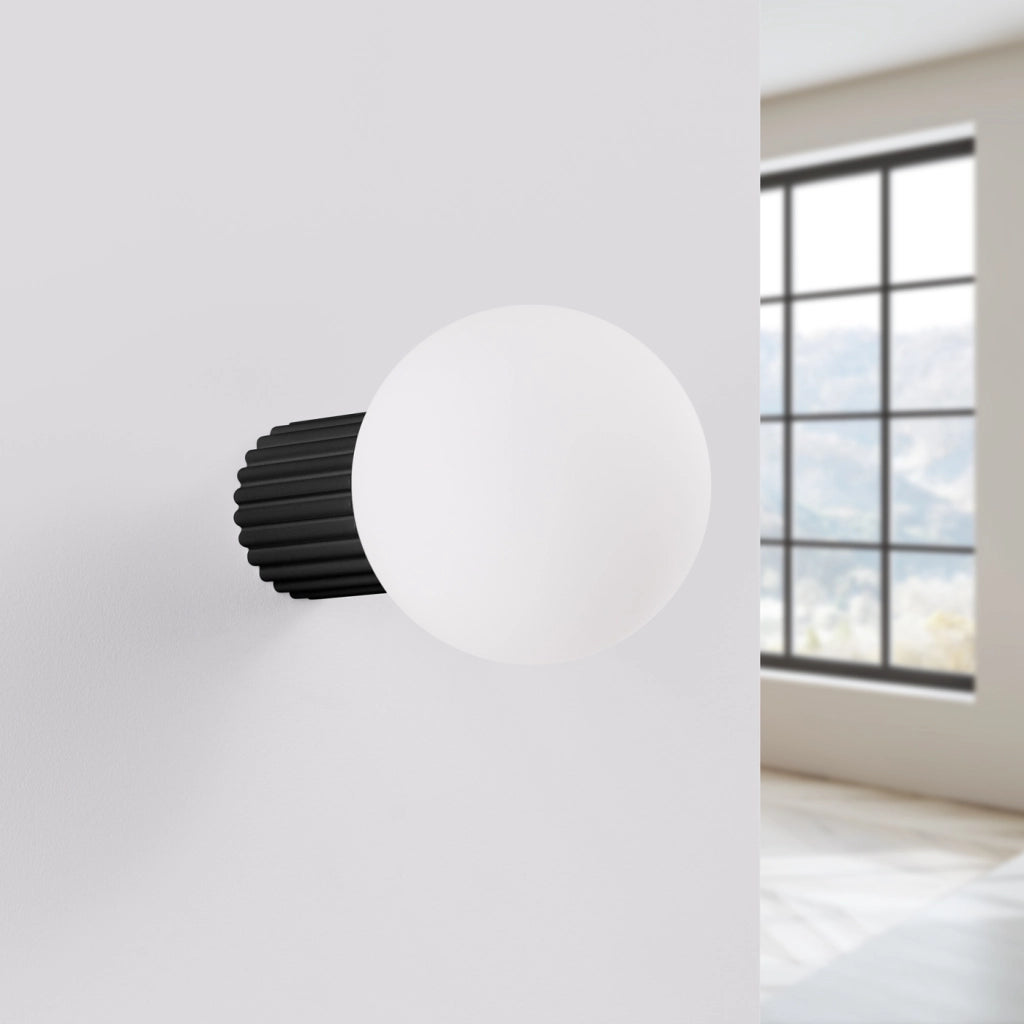 Lampada da parete HALO nera IP44