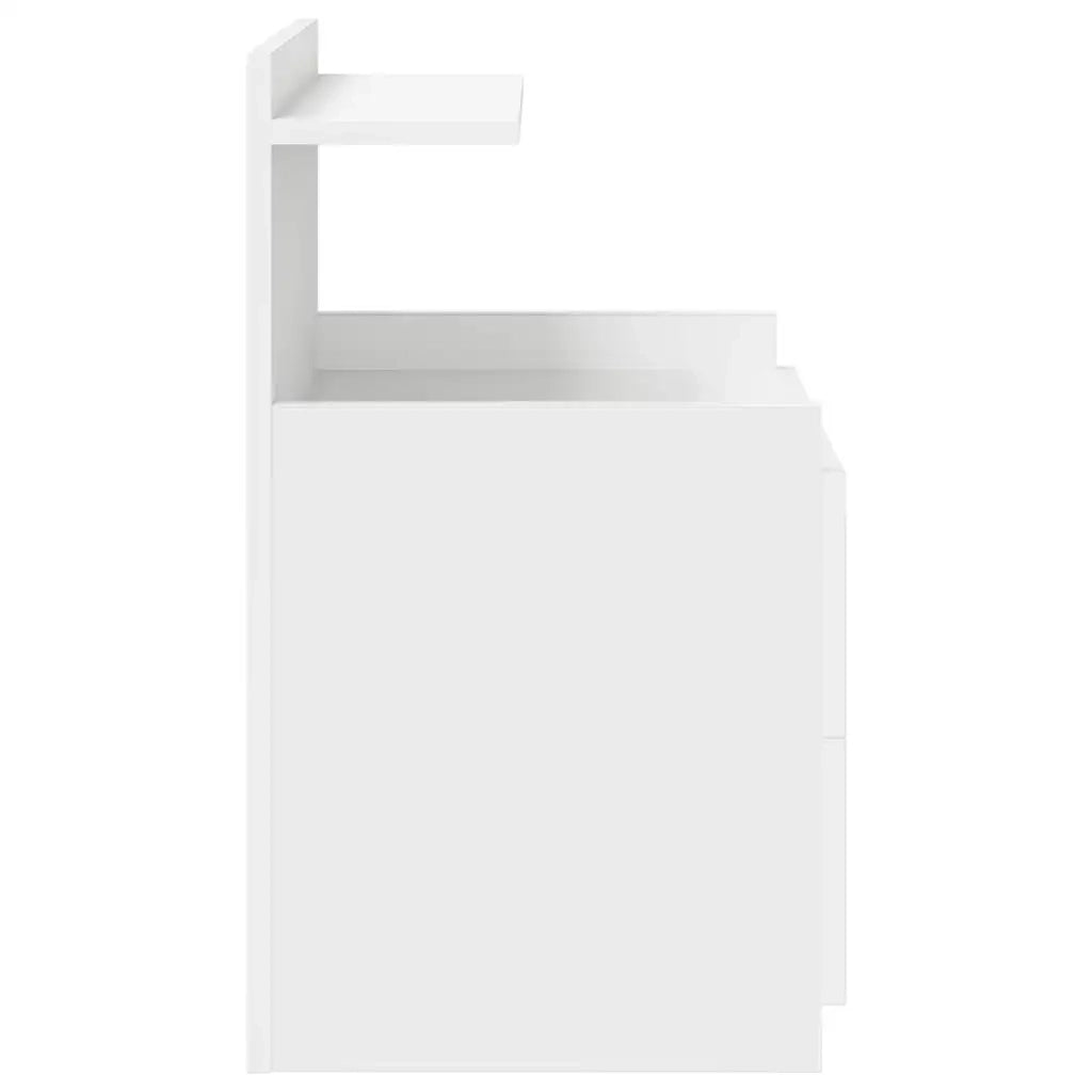 Comodino con 2 Cassetti Bianco 40x36,5x62 cm 858632