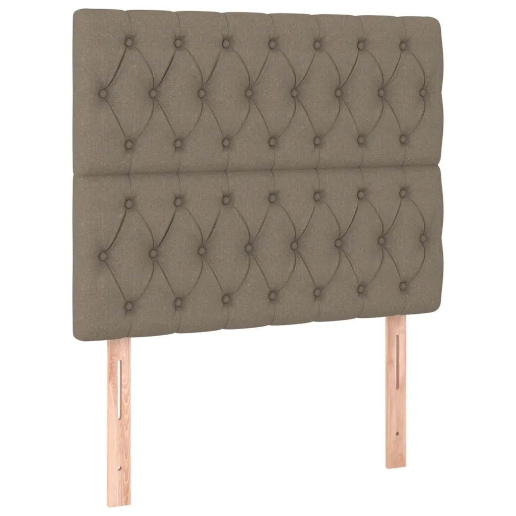 Testiera per Letto-Testata-Testiera Decorativa Tortora 100x7x118/128 cm Tessuto