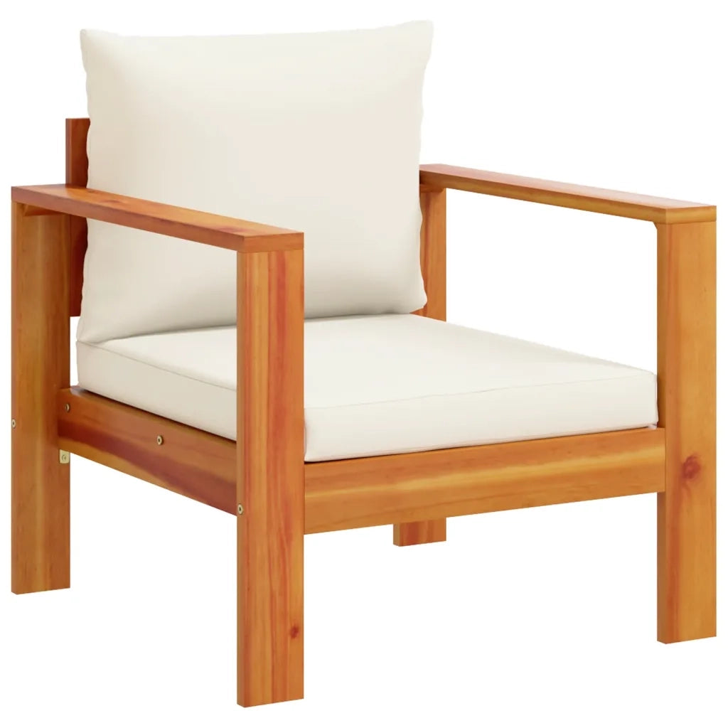 Set Divano da Giardino 3pz | Set Salotto da Giardino con Cuscini Legno Massello di Acacia