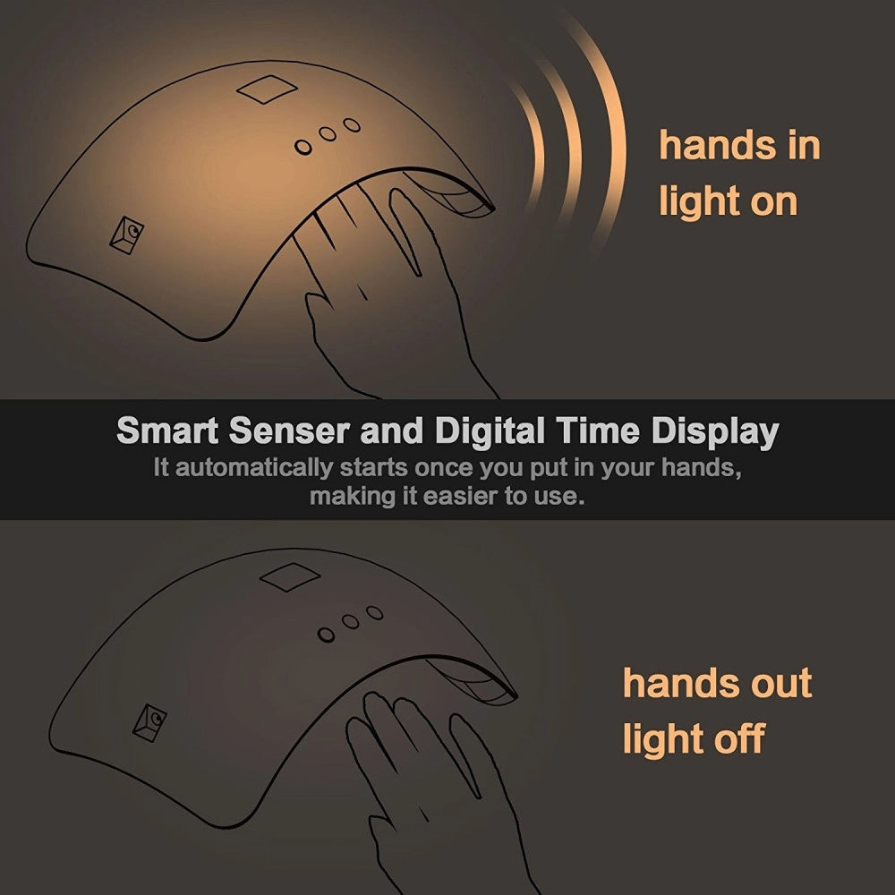 Trade Shop - Lampada Unghie Uv Led Per Gel Sun8 36w Automatica Sensore Con Timer Preimpostati -