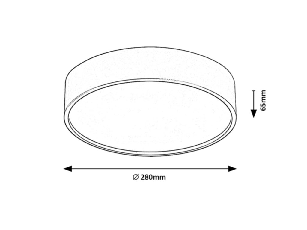 Plafoniera LED rotonda 28cm 18W argento IP44 Rabalux