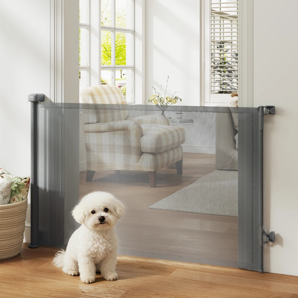 Cancelletto di Sicurezza Estensibile per Cani ¨C Xylo ¨C Grigio, 140 cm