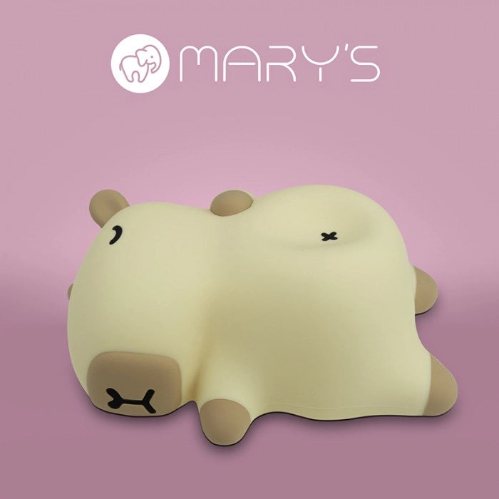 Lampada notte bimbi wireless con suono Capibara 3000K