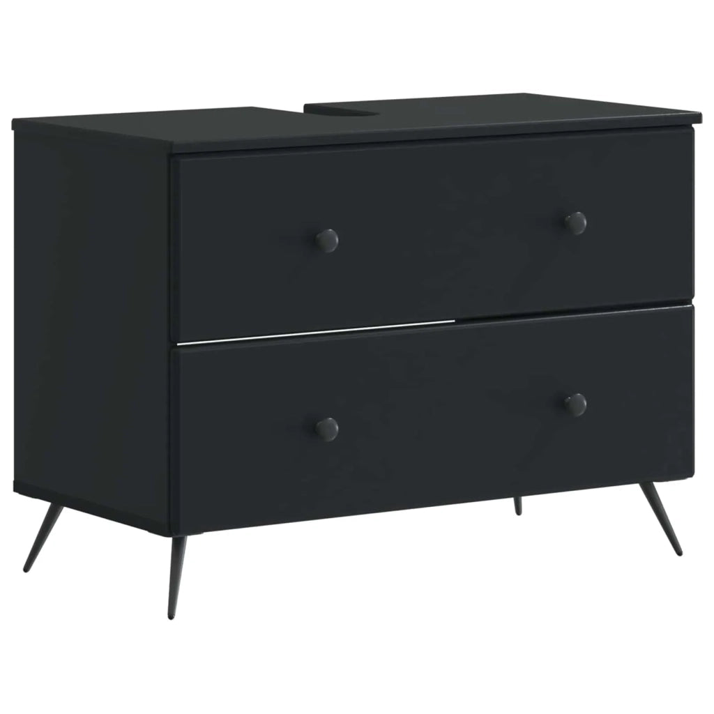 Set di Mobili da Bagno da 4 Pezzi BREDA Nero 3417964
