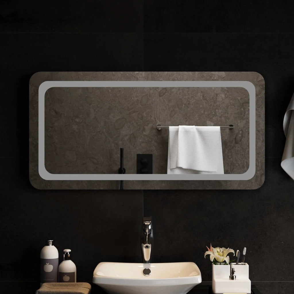 Specchio da bagno LED Trasparente 100 x 50 cm vetro temperato 42045842