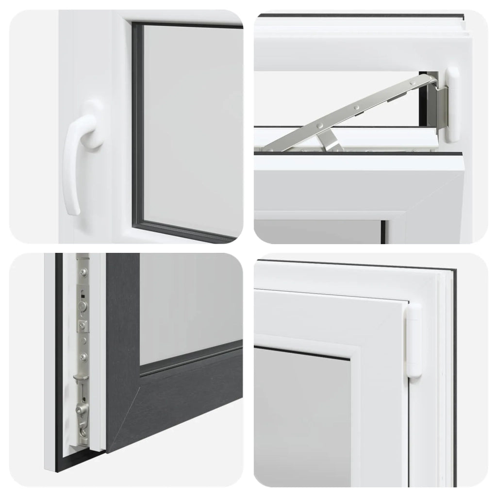 Finestra per Soffitta RISOR 50 x 50 cm PVC e Vetro Antracite 42047308