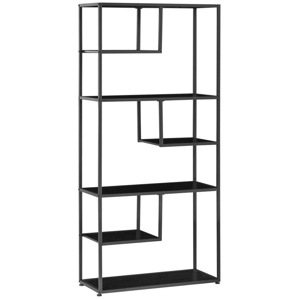 MOBILE LIBRERIA A 7 LIVELLI  83X34X180 CM COLORE NERO
