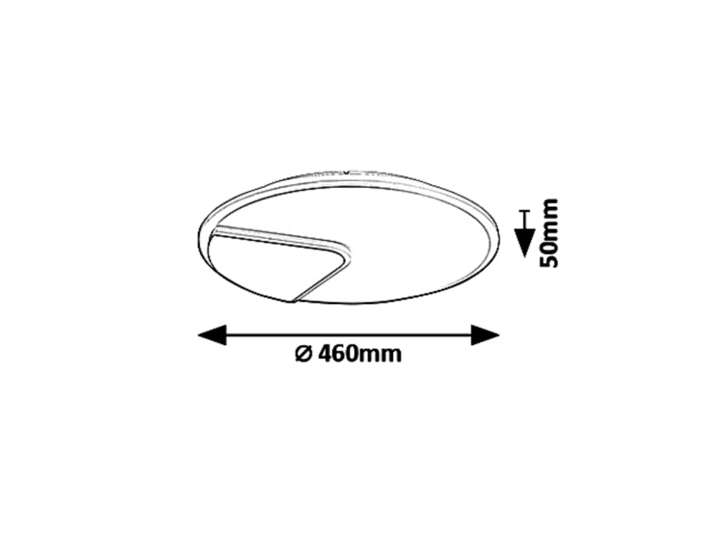 Plafoniera LED rotonda 46cm 40W bianca Rabalux Boswell