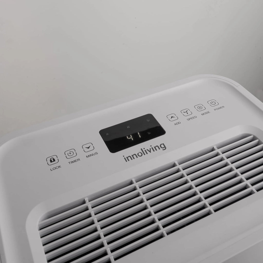 Innoliving Deumidificatore 25L, Modalità Asciugatura, Gas R290 Eco-Friendly, Timer 24h, Digitale, Capiente, Sbrina Autom, Serbatoio 4 Litri