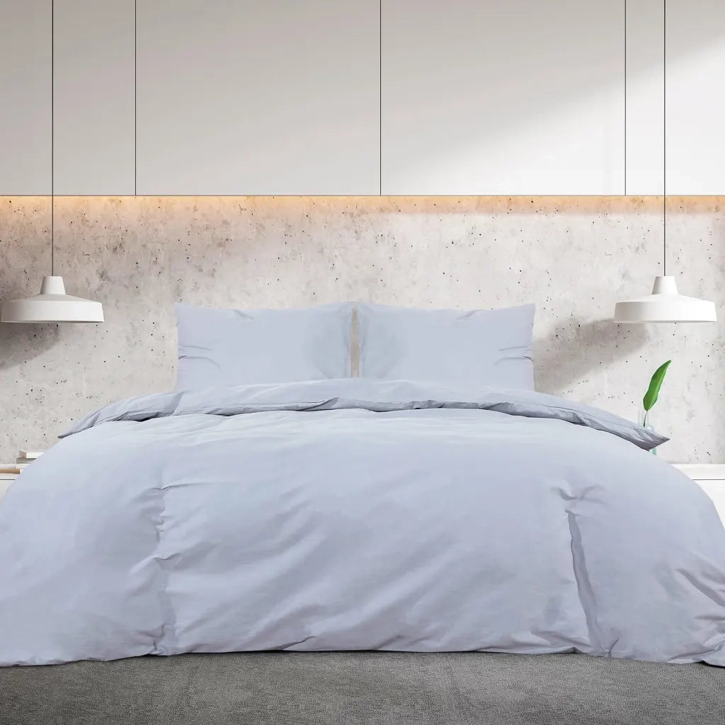 Set Copripiumino Grigio 260x240 cm in Cotone 136100