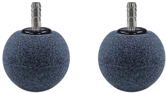 Diffusore di O2 2 pezzi - Pietra Antiroso - Adatto per 4 mm Tubo di Aria - Bolle Fini - Connettore di Coperchio Puro - Ventilatore di Aria