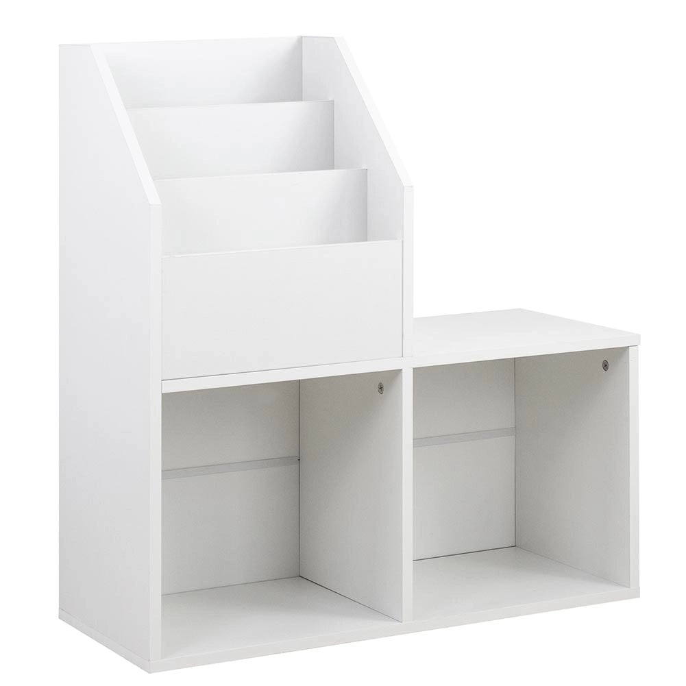 Libreria Cameretta Bambini Legno Scaffale 5 Ripiani Porta Giocattoli Libri Rivis